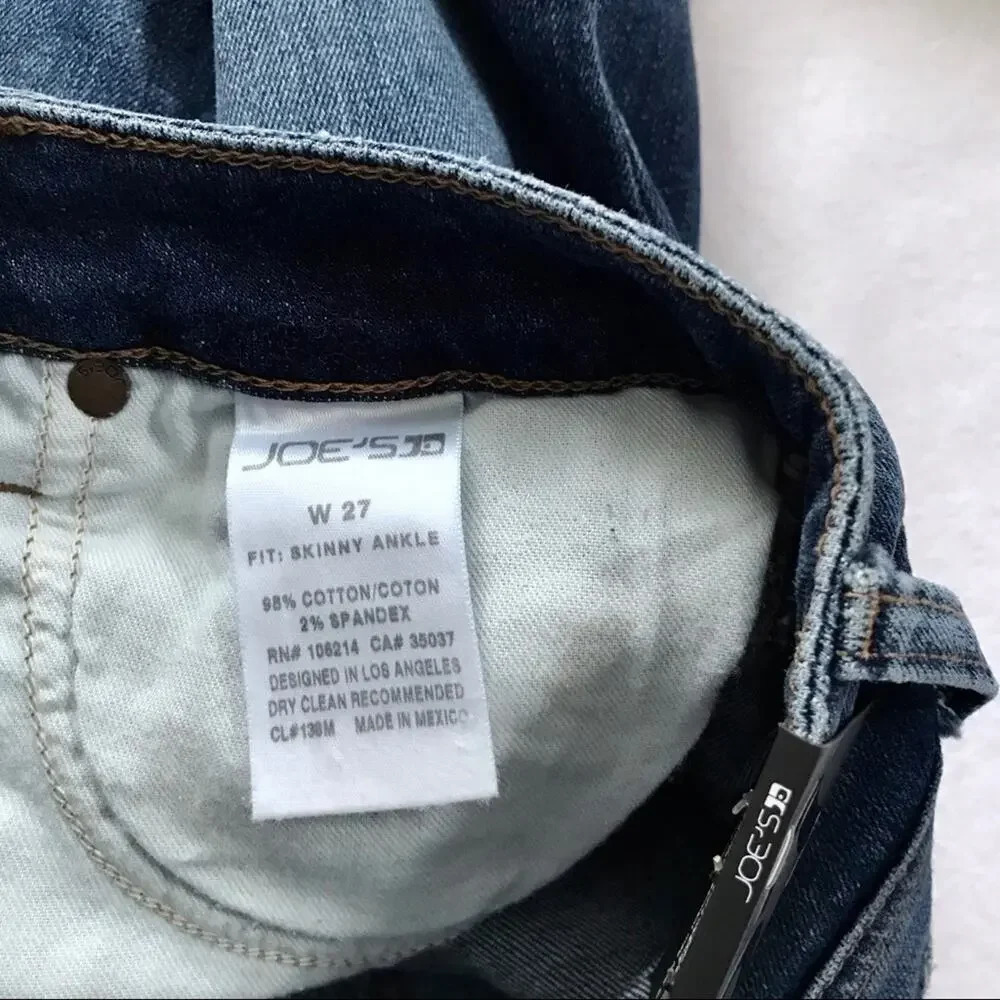 Joe's Jeans NWT Beckett Distressed Skinny Ankle Jeans Women 27 - Picture 9 of 10